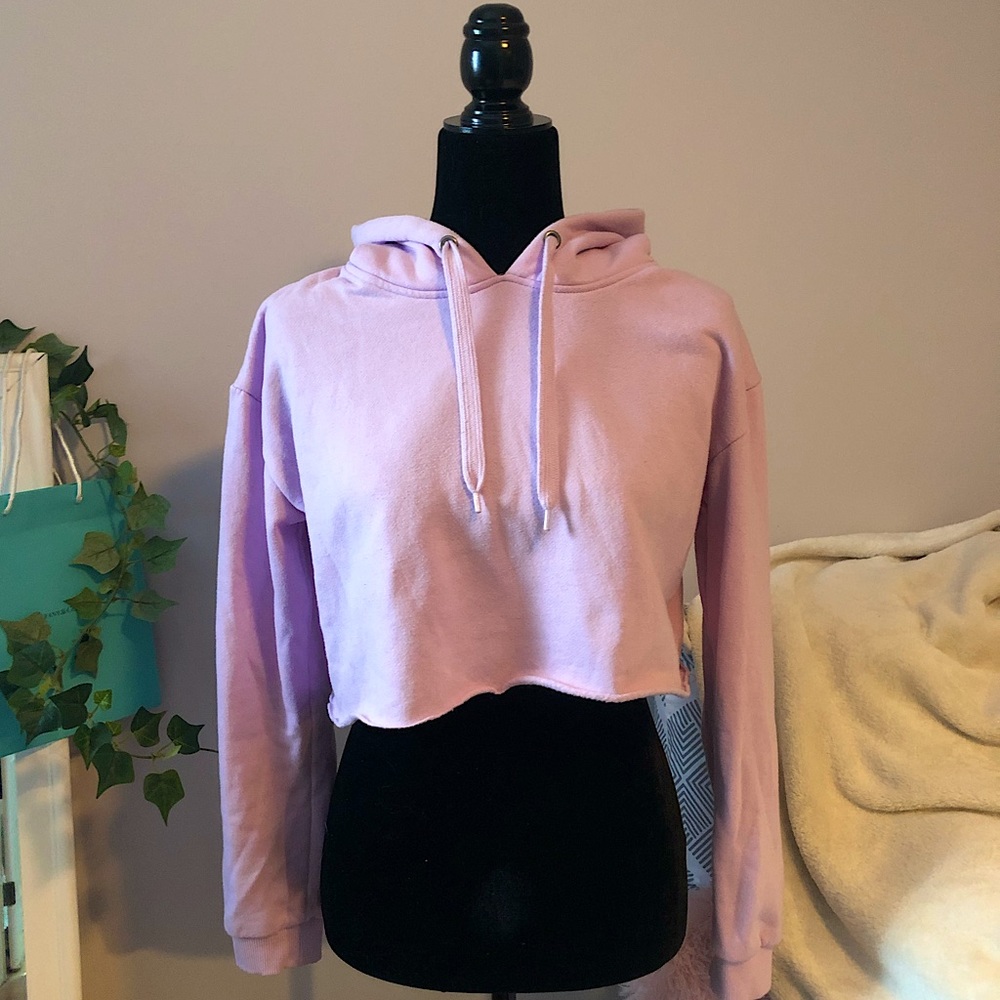Light purple cropped hoodie